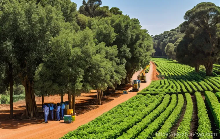 산림농업 시스템에서의 안전 관리 기술 - **Prompt:** A dynamic scene inside a well-lit, open-air training facility within an agroforestry far... 산림농업 시스템에서의 안전 관리 기술 - **Prompt:** A dynamic scene inside a well-lit, open-air training facility within an agroforestry far...