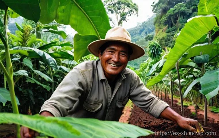산림농업 시스템 사례 연구 성공적인 프로젝트 - **Agrosilvicultural Harmony in Bolivia**
* **Prompt:** A vibrant, sun-drenched agroforestry fa...