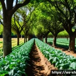 Home 19 산림농업 시스템의 통합적 접근법 - A vibrant agroforestry farm in a rural Spanish-speaking Latin American region, showcasing a harmonio...
